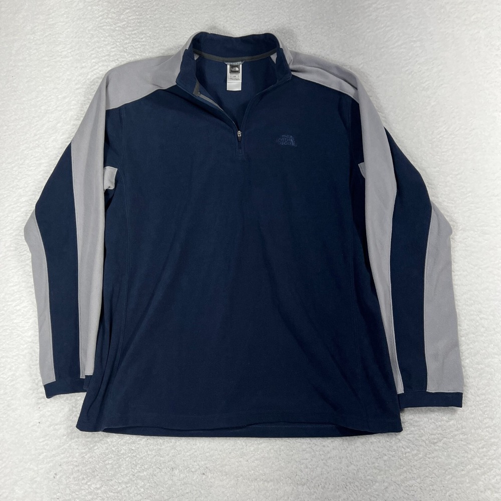The North Face 1/4 Zip Fleece Mens Pullover Size Large Two Tone Longsleeve
